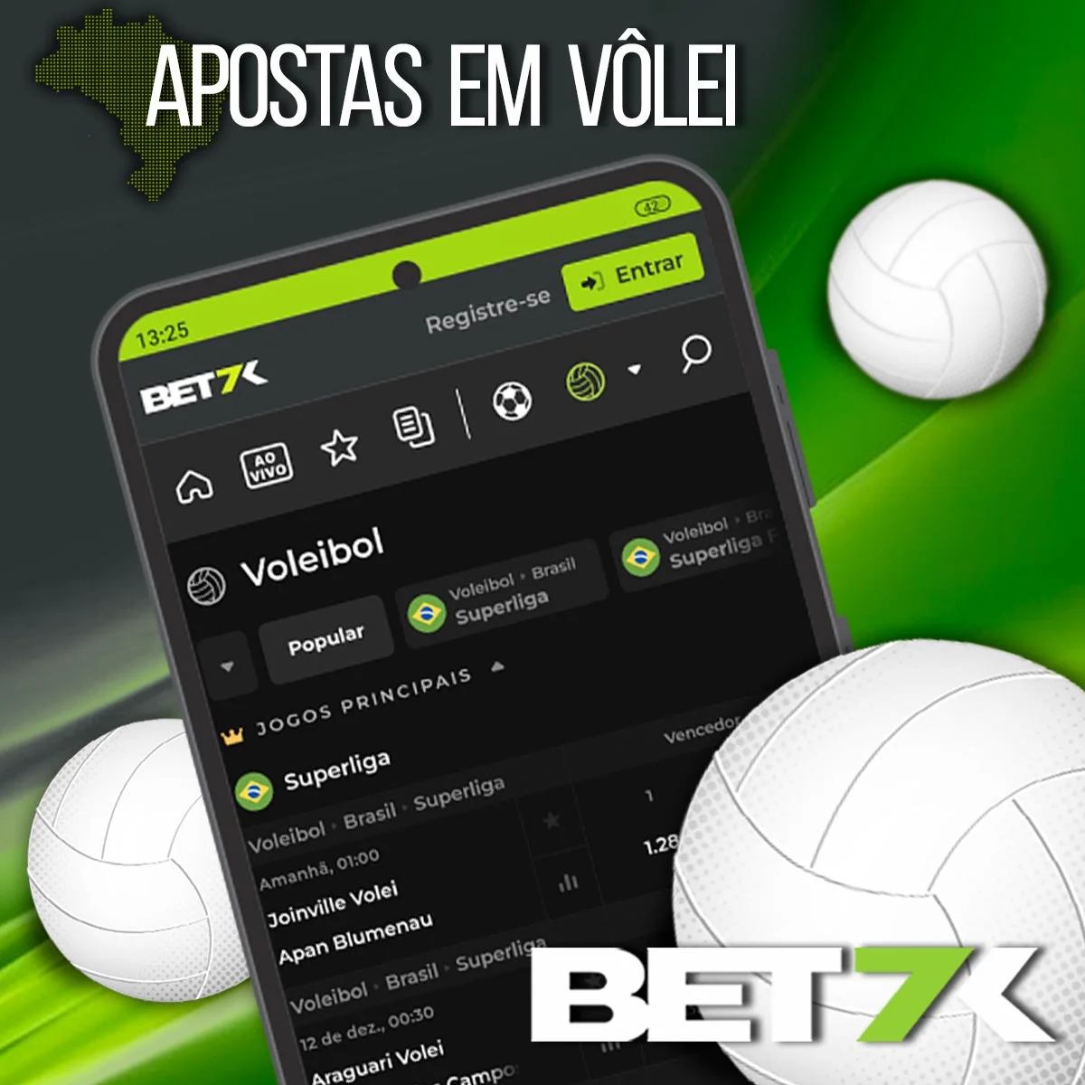 Apostas em vôlei na casa de apostas Bet7k no Brasil