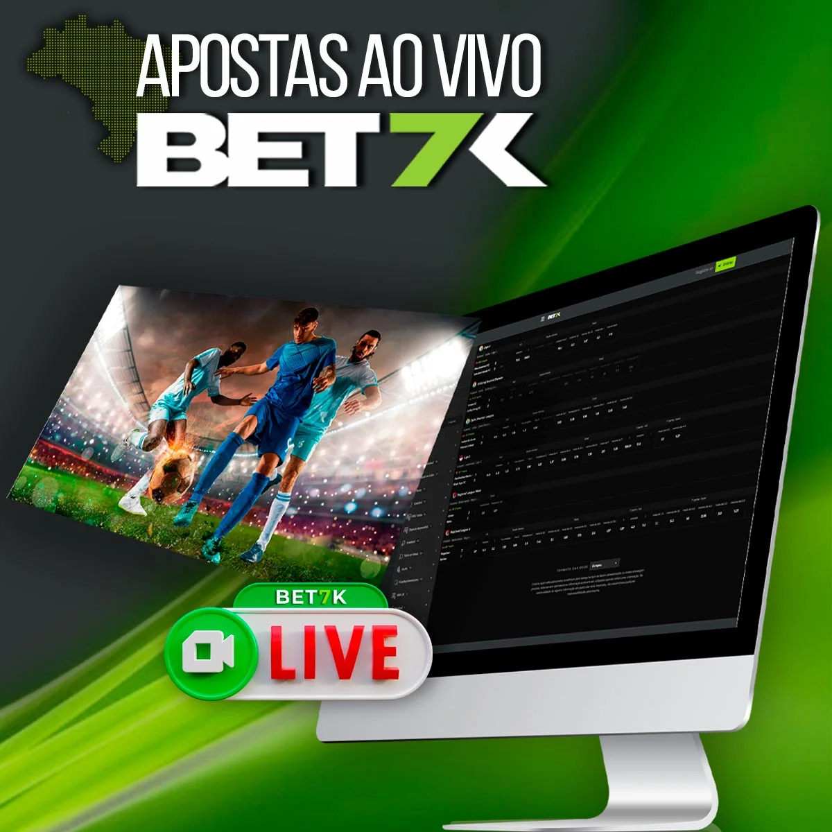 Apostas em tempo real na casa de apostas Bet7k no Brasil
