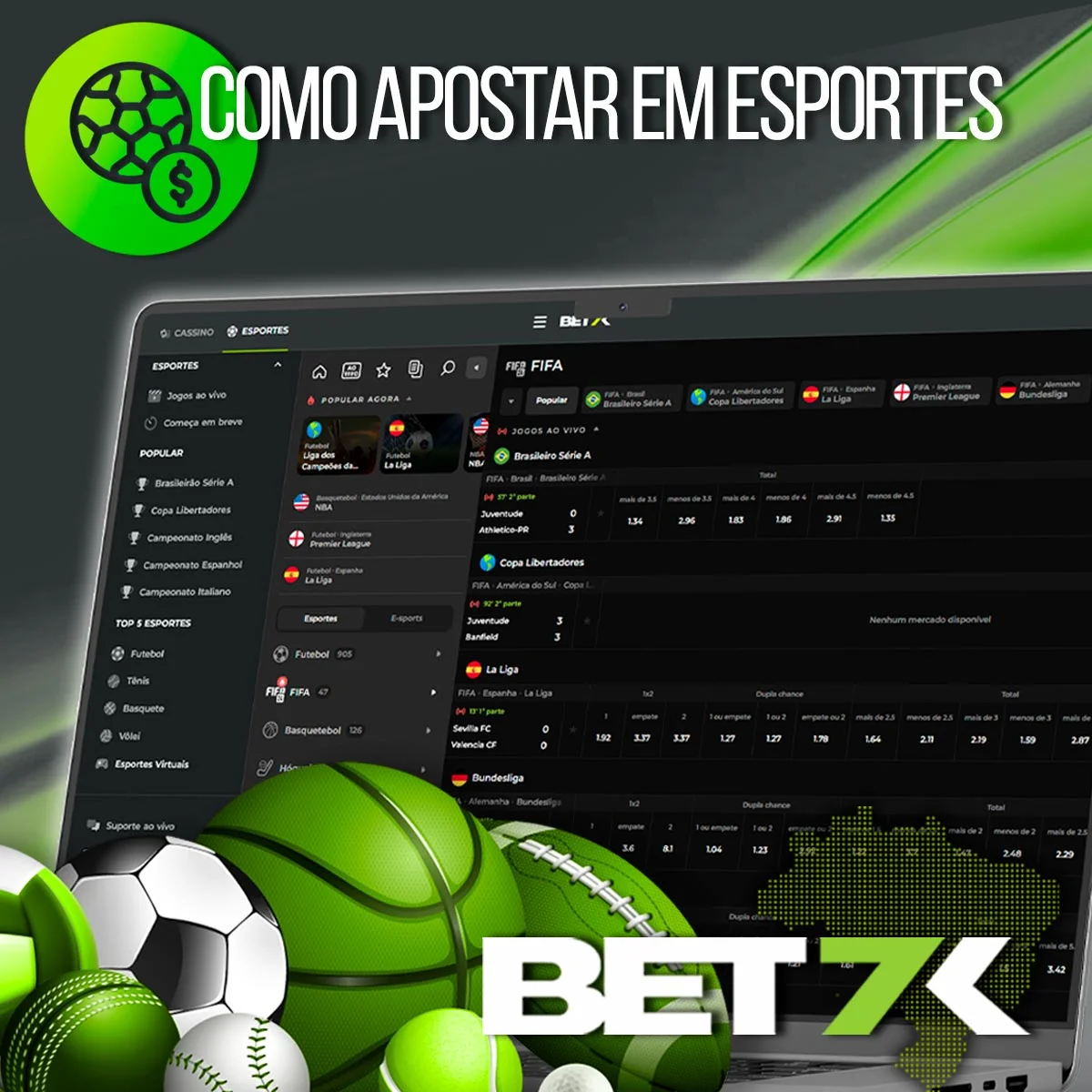 Instruções sobre como começar a apostar no Bet7k