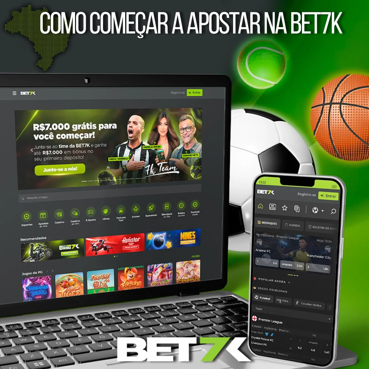 Instruções sobre como começar a apostar no Bet7k