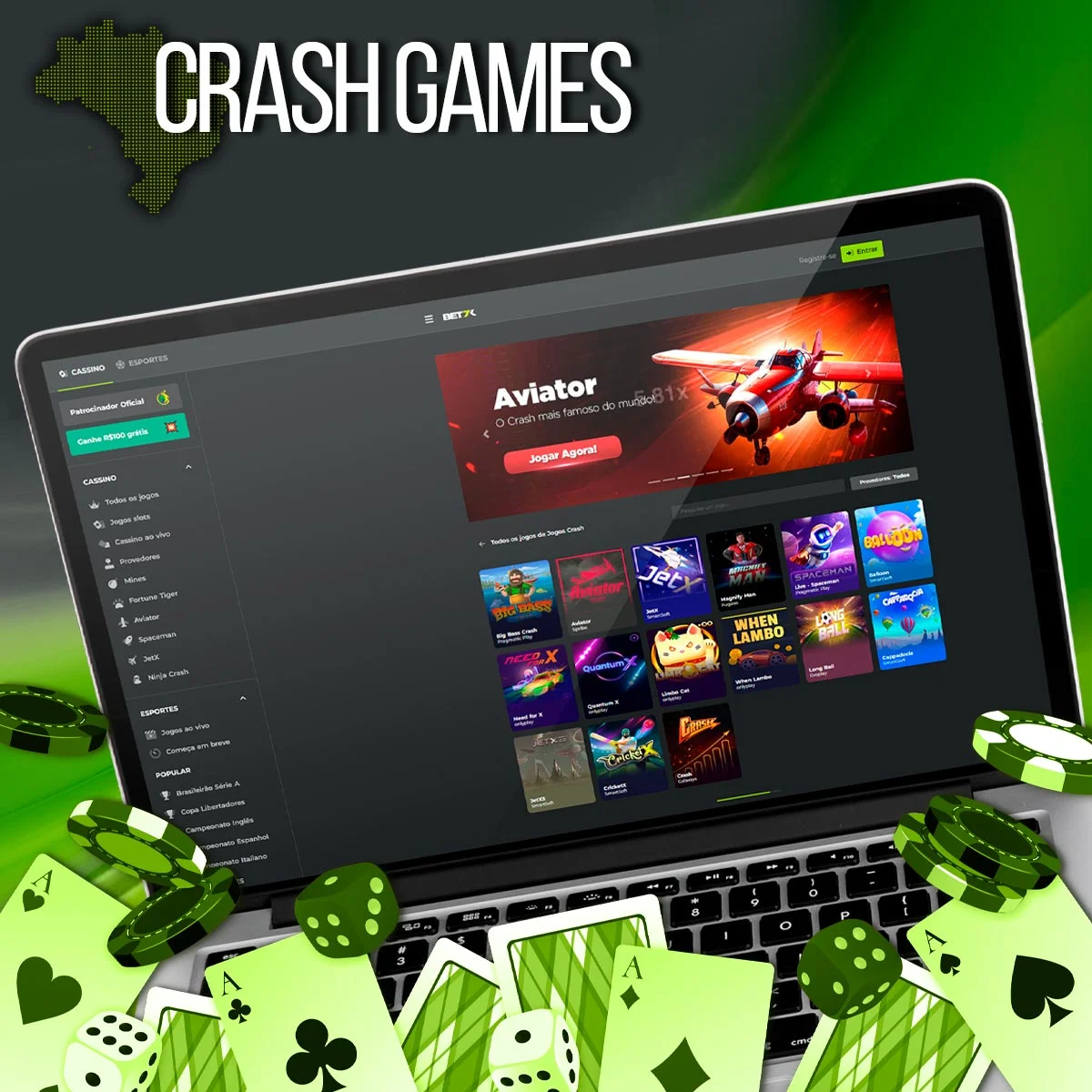 Jogos Cash or Crash no Сassino Bet7k no Brasil