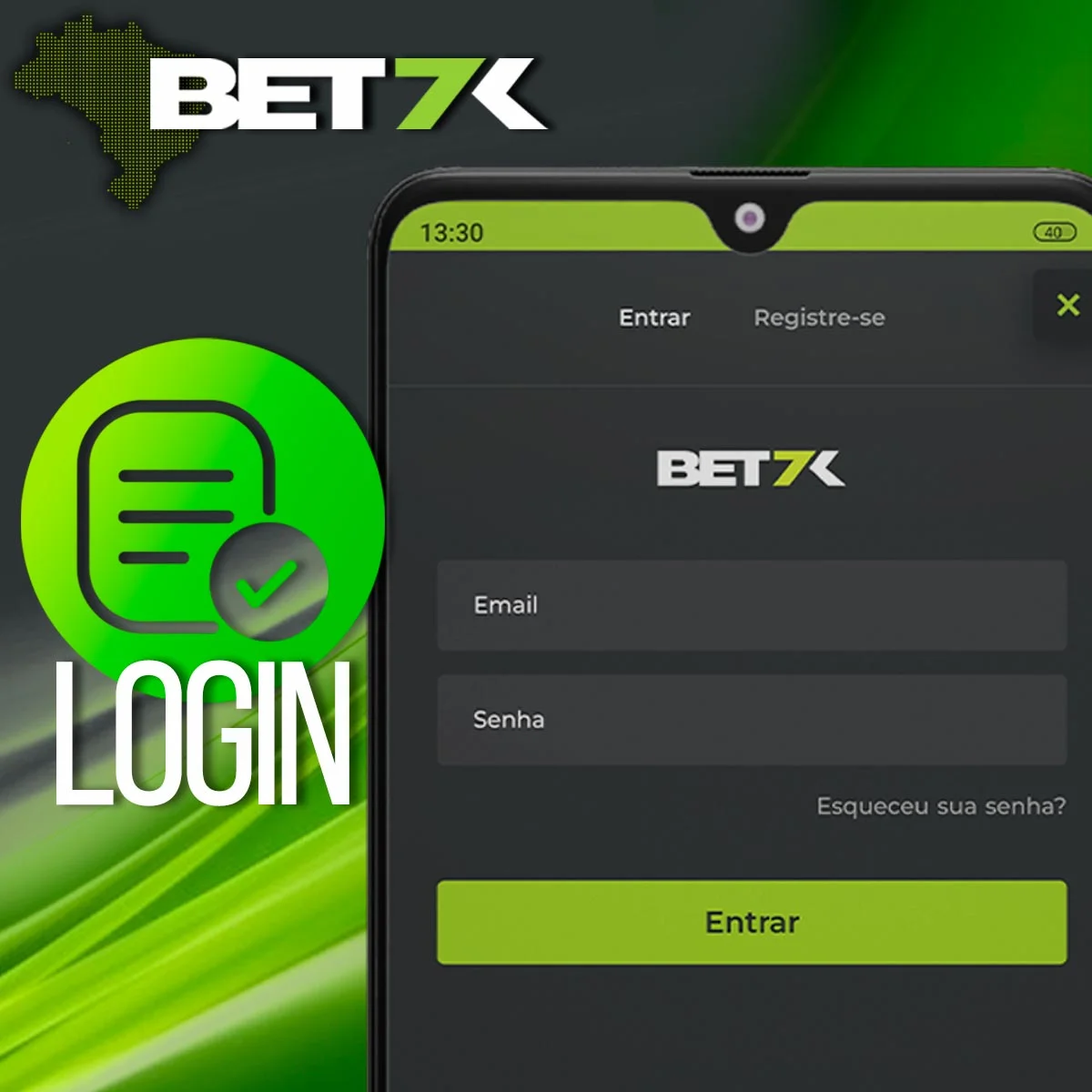 Fazendo login no Bet7k