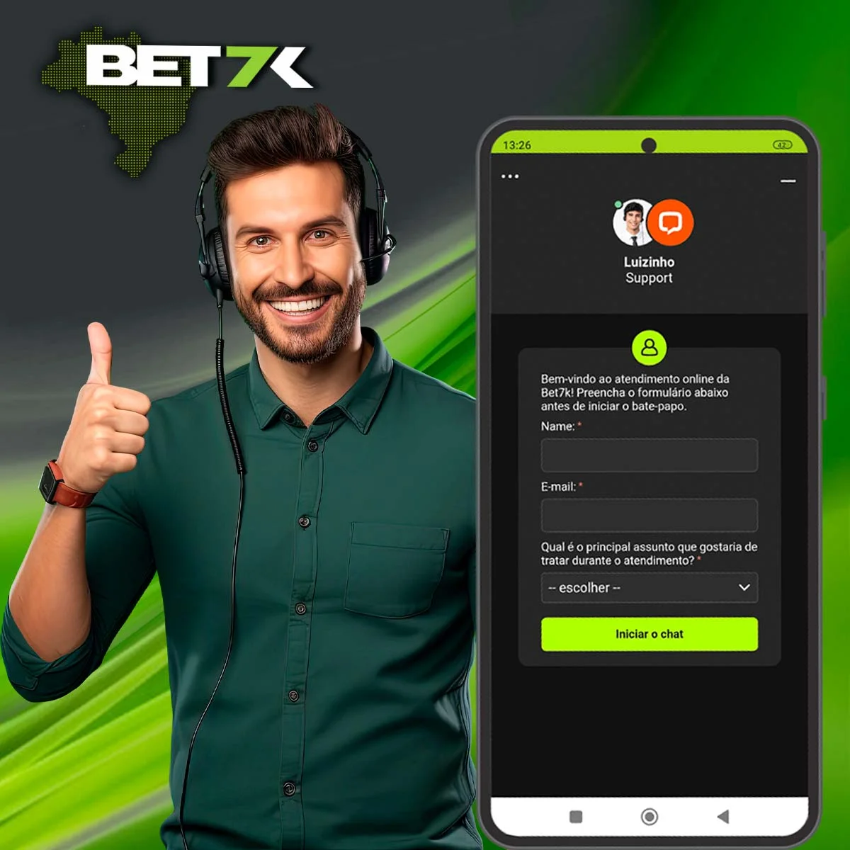 Suporte 24/7 na casa de apostas Bet7k